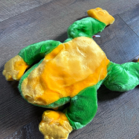 Ty Smoochy Green Yellow Frog Stuffed Animal large - Picture 10 of 10